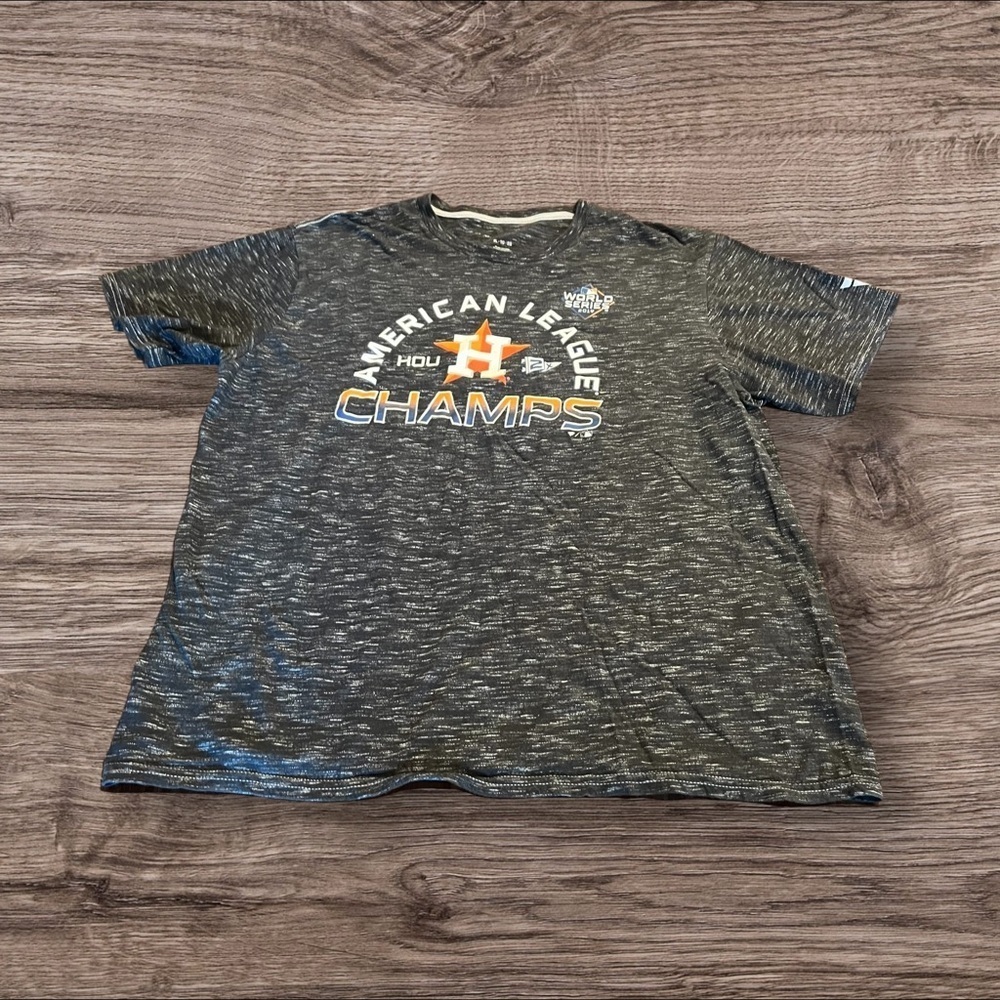 Houston Astros World Series Short Sleeve Men’s T-Shirt Size XL Grey